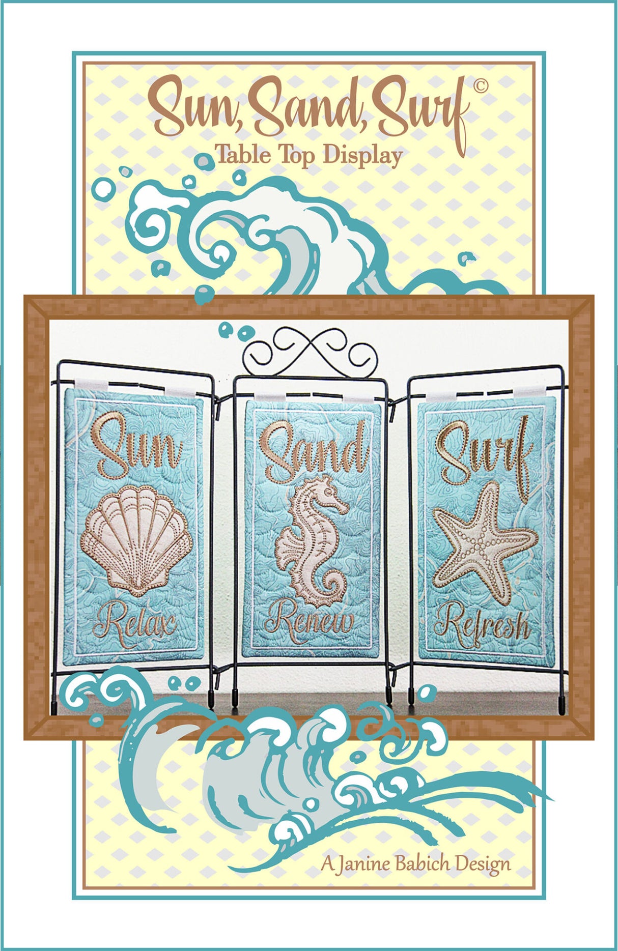 Sun Sand Surf Table Top Display Downloadable Pattern by Janine Babich