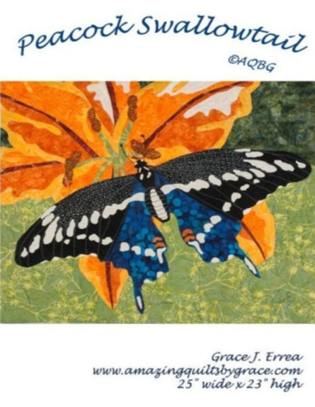 Peacock Swallowtail Quilt Pattern by Amazing Quilts By Grace