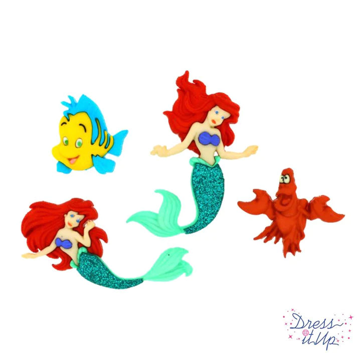 Disney The Little Mermaid Buttons – Quilting Books Patterns and