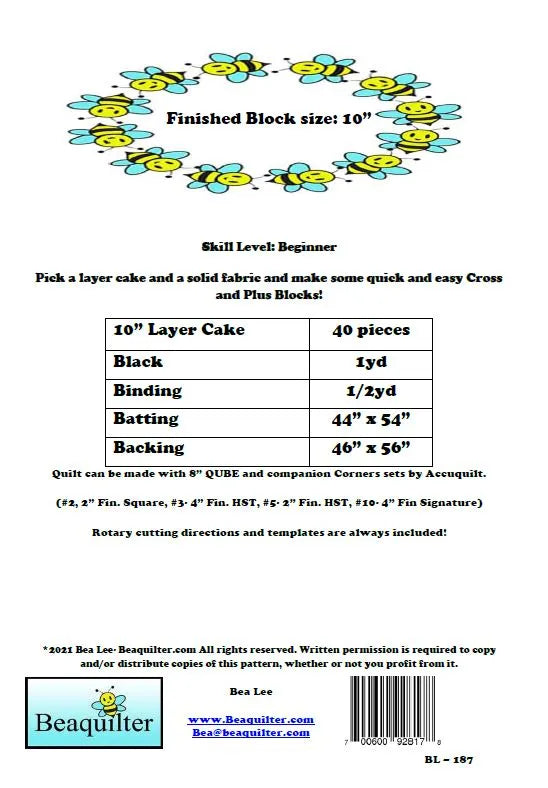 Back of the Tides At Twilight Downloadable Pattern by Beaquilter