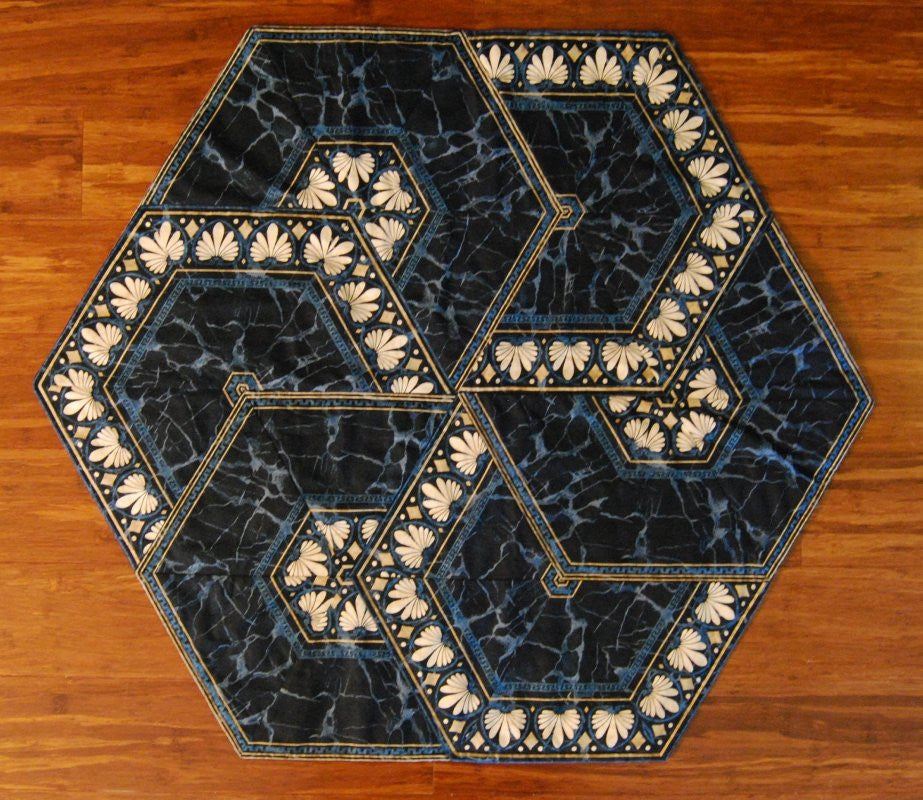 Triangle Frenzy Hexagon Table Topper
