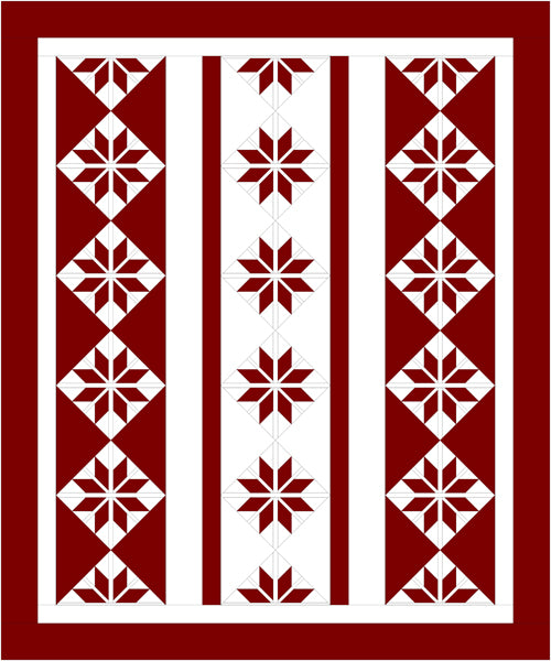 Scandinavian Star Quilt Pattern by Tourmaline & Thyme Quilts