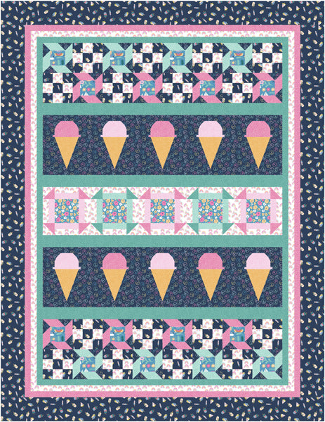 Ice Cream Churn Quilt Pattern by Tourmaline & Thyme Quilts