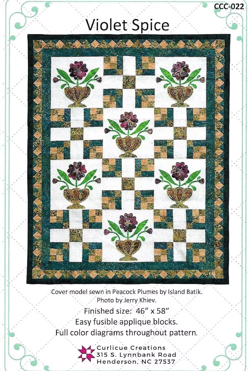 Violet Spice Downloadable Pattern by Curlicue Creations