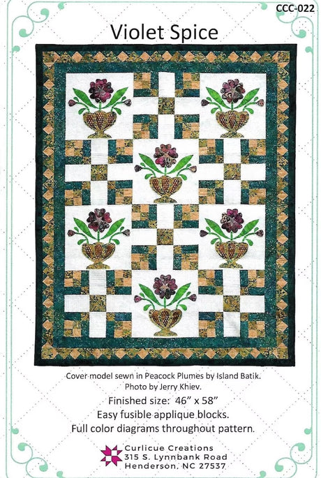 Violet Spice Downloadable Pattern by Curlicue Creations