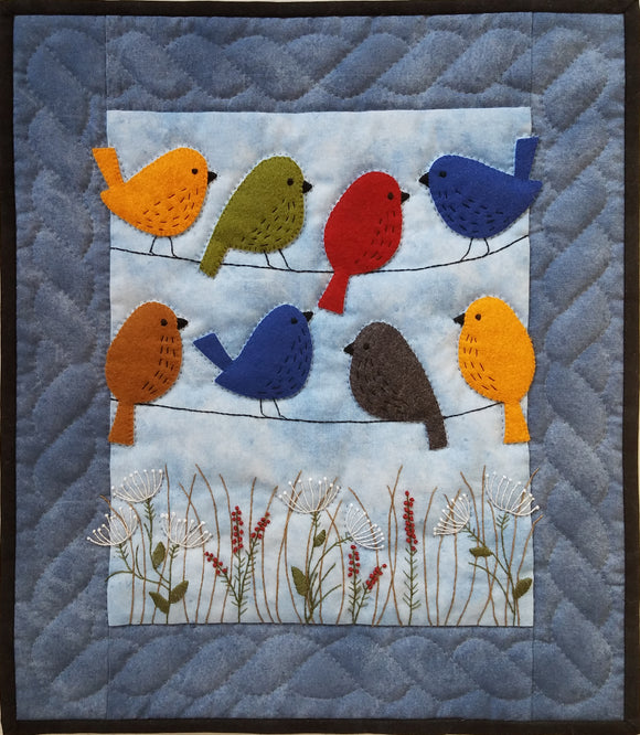 Birds on Wires Downloadable Pattern by Rachels of Greenfield