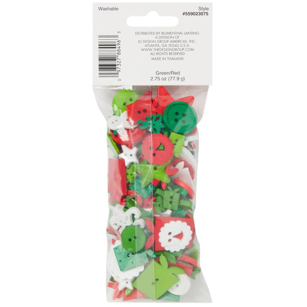 Christmas mix button packaging