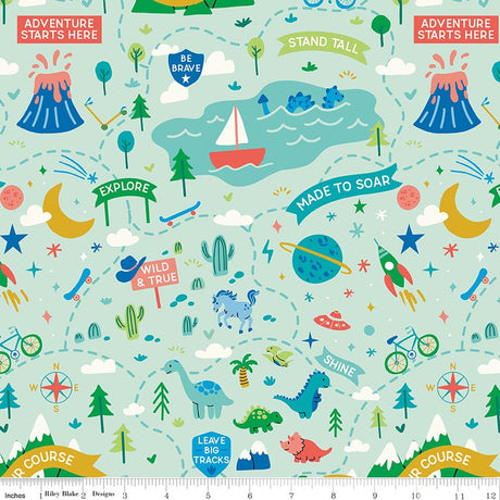 Brave Your Way Quilt Fabric by Cayla Naylor