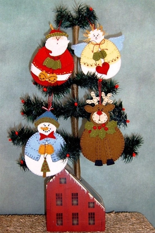 Roly-Poly Wool Christmas Ornaments Pattern by Bird Brain Designs