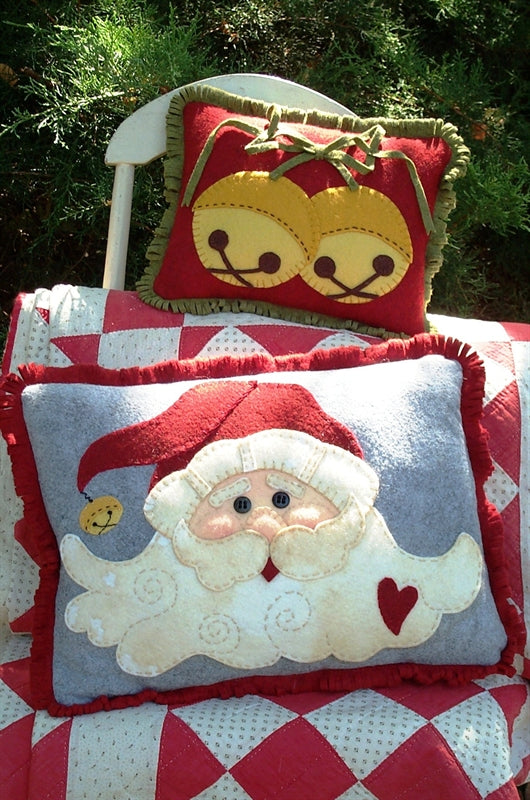 Jingle Bell Santa Pillows Pattern by Bird Brain Designs