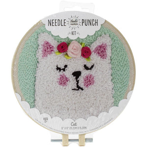 Fabric Editions Needle Creations Needle Punch Kit 6" - Cat