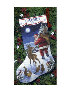 Dimensions Counted Cross Stitch Kit 16" Long - Santa's Arrival Stocking