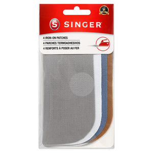 SINGER Iron-On Light Twill Patches 5"X5" 5/Pkg
