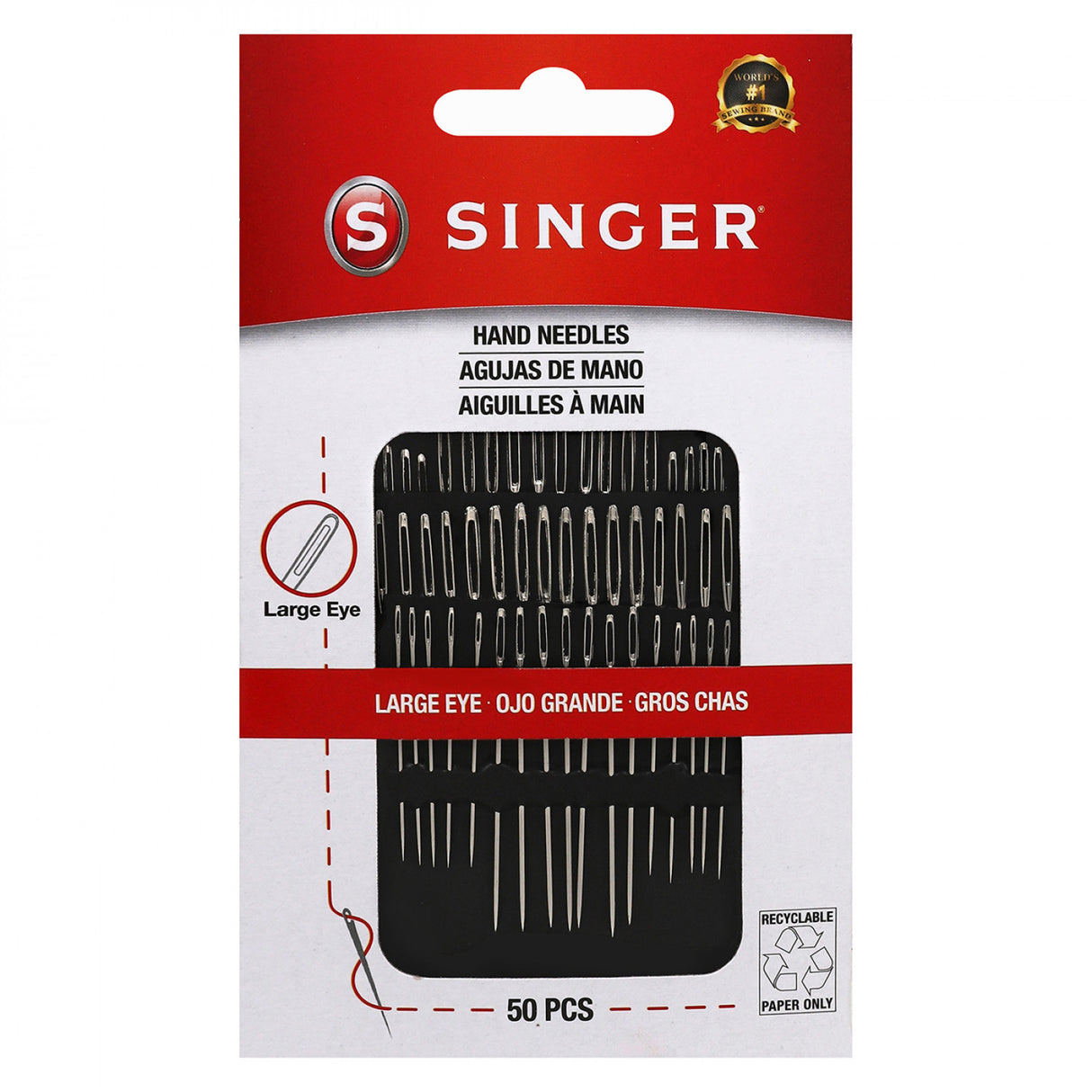 SINGER Large Eye Hand Needles Assorted Sizes by Dyno Singer