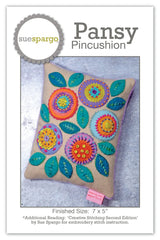 Pansy Pincushion Pattern by Sue Spargo Folk-Art Quilts