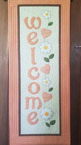 Welcome Wall Hanging Downloadable Pattern by Lavenderfield Quilt Design