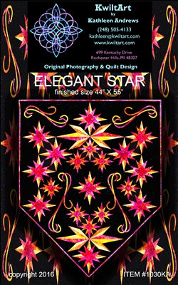 Elegant Star Quilt Pattern by Kwilt Art