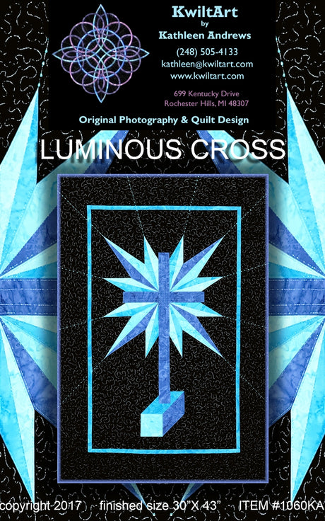 Luminous Cross Quilt Pattern by Kwilt Art