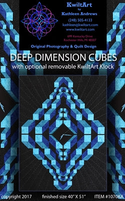 Deep Dimension Cubes Quilt Pattern by Kwilt Art