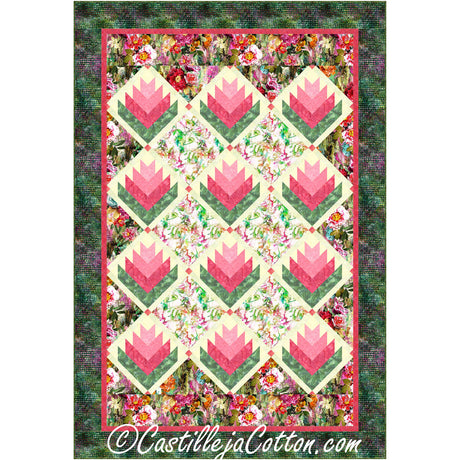 Blooming Log Cabins 2 Downloadable Pattern by Castilleja Cotton
