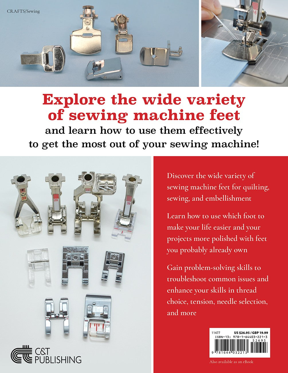 Back of Ultimate Guide to Sewing Machine Feet - C & T Publishing