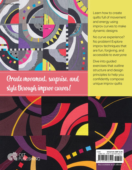 Back of the Freehand Curve Quilts by C & T Publishing