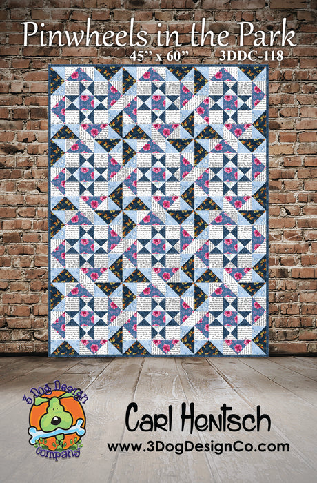 Pinwheels in the Park Downloadable Pattern by 3 Dog Design Co Quilt Patterns