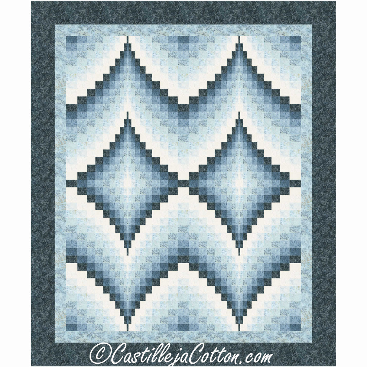 Queen Double Diamonds Downloadable Pattern by Castilleja Cotton by Castilleja Cotton