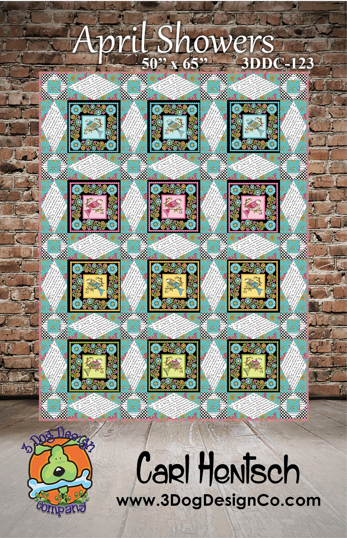 April Showers Downloadable Pattern by 3 Dog Design Co Quilt Patterns