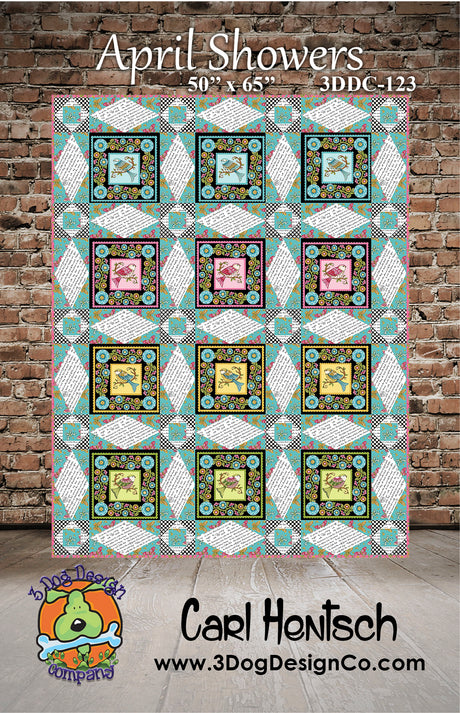 April Showers Downloadable Pattern by 3 Dog Design Co Quilt Patterns