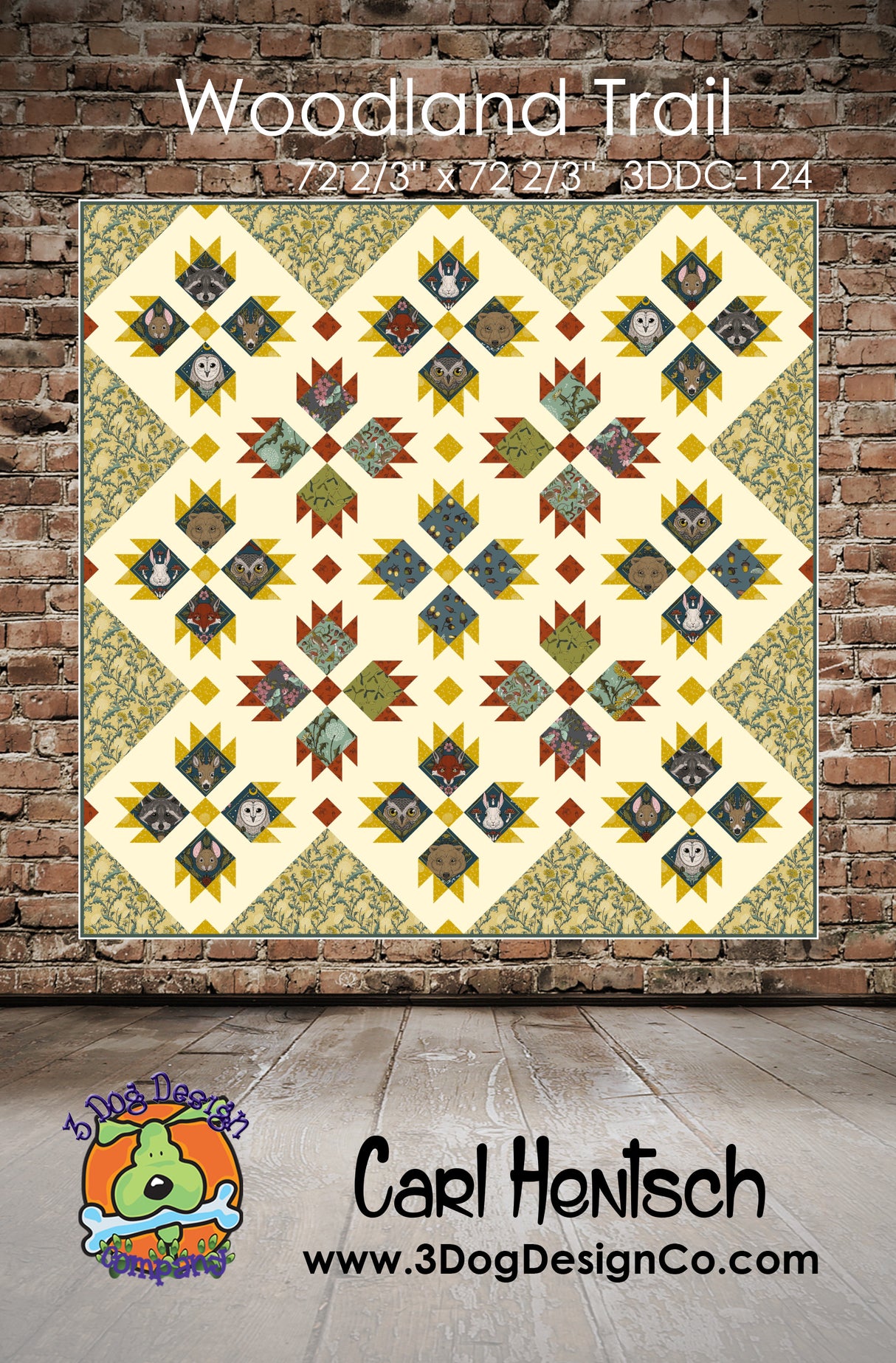 Woodland Trail Downloadable Pattern by 3 Dog Design Co Quilt Patterns