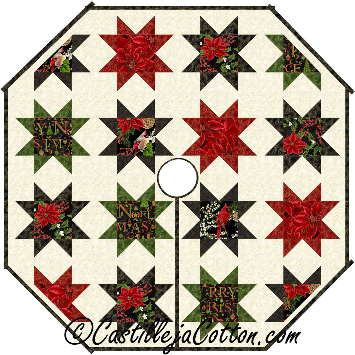 Variable Star Tree Skirt Downloadable Pattern by Castilleja Cotton