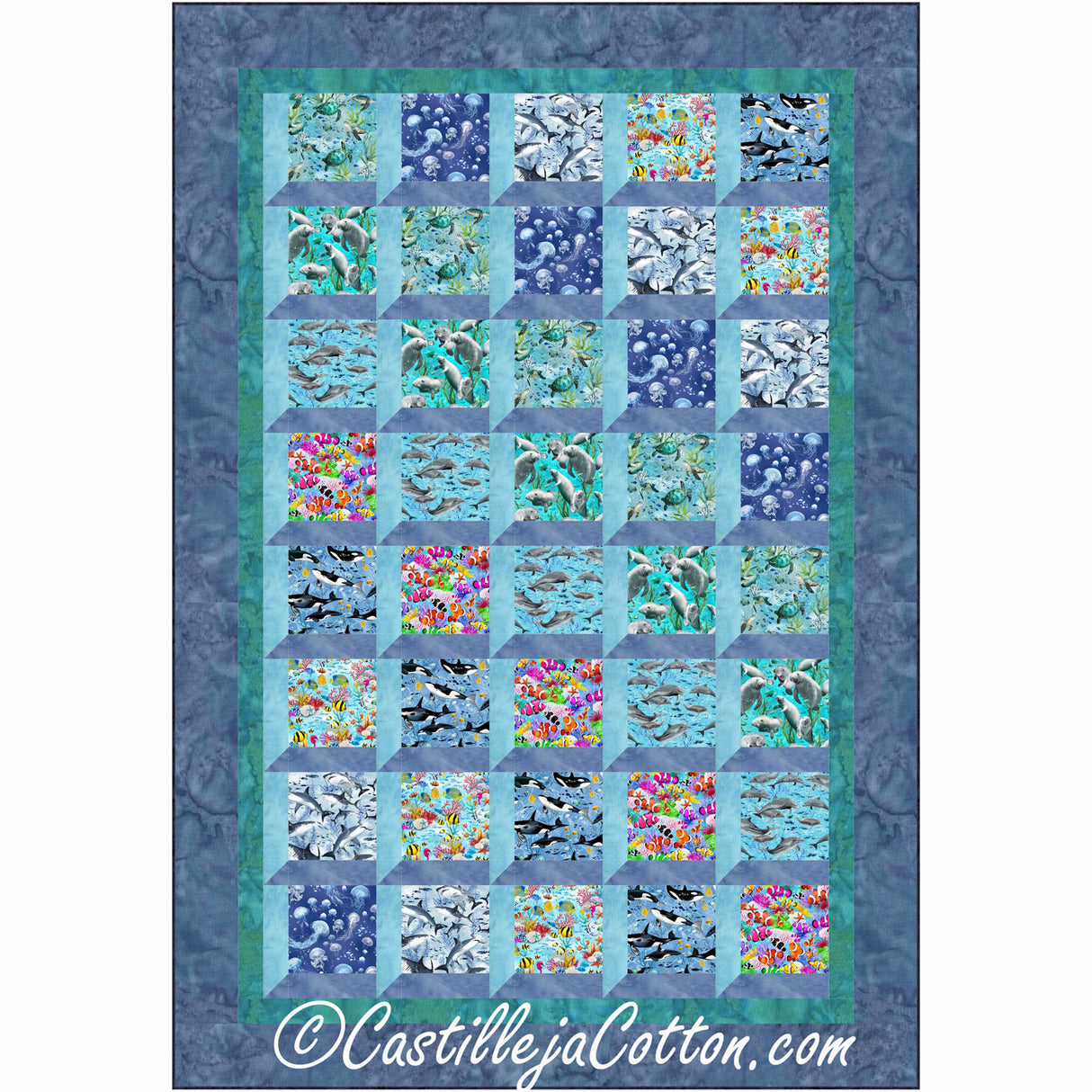 Aquarium Windows Downloadable Pattern By Castilleja Cotton