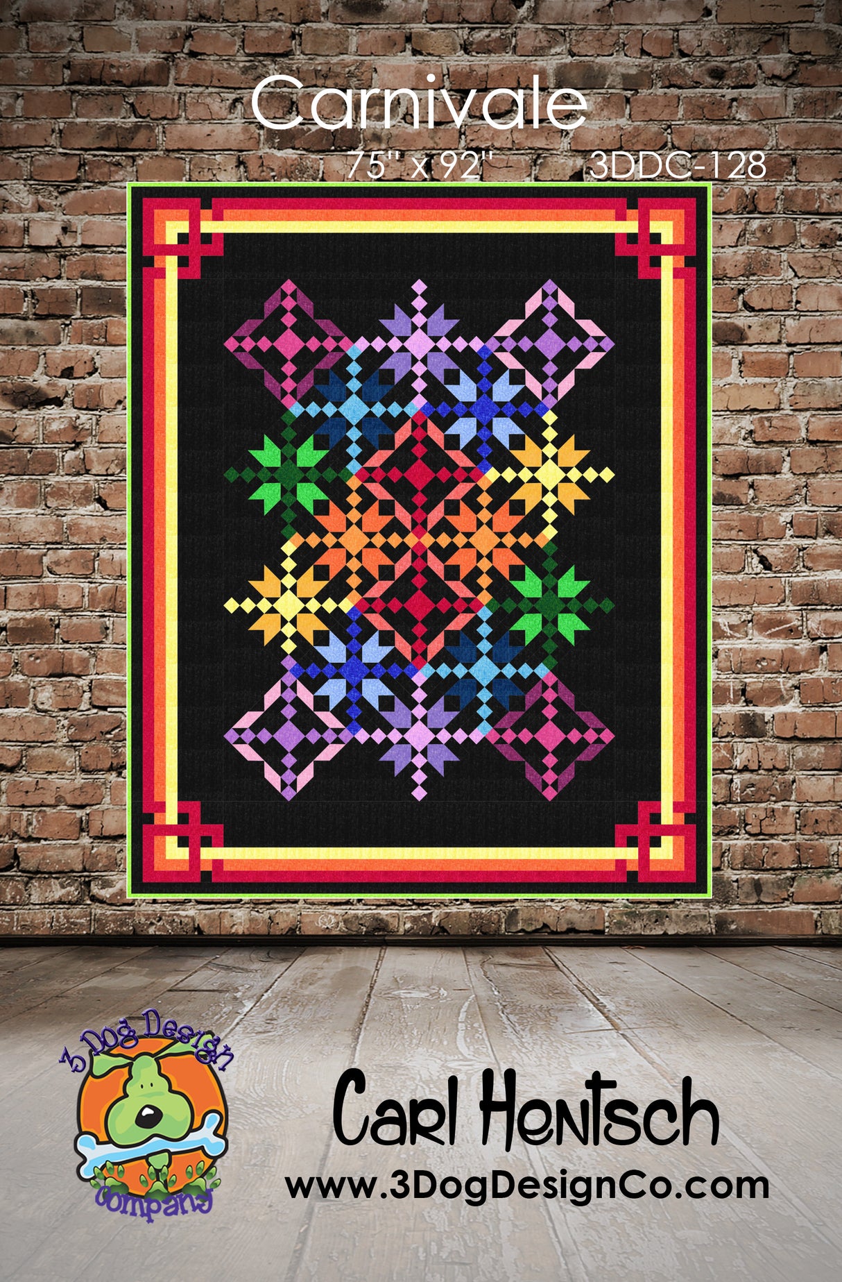 Carnivale Downloadable Pattern by 3 Dog Design Co Quilt Patterns