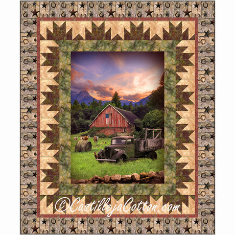 Barn and Truck Downloadable Pattern by Castilleja Cotton by Castilleja Cotton