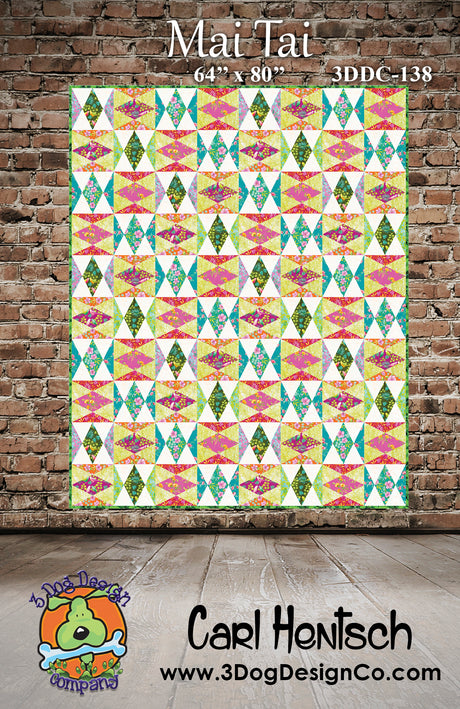 Mai Tai Downloadable Pattern by 3 Dog Design Co Quilt Patterns