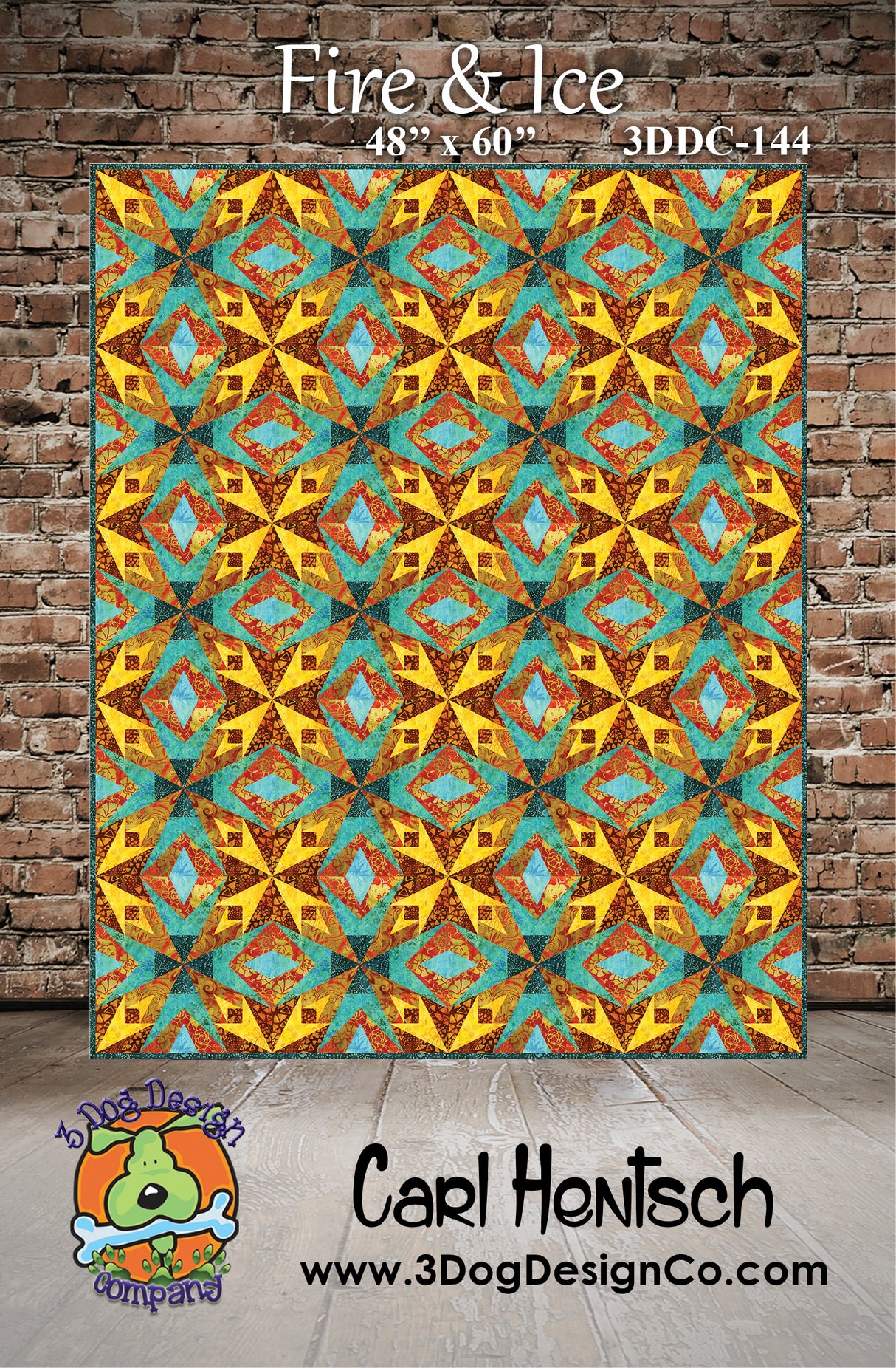 Fire and Ice Downloadable Pattern by 3 Dog Design Co Quilt Patterns