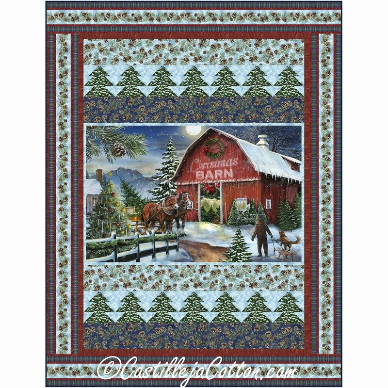 Christmas Barn Downloadable Pattern By Castilleja Cotton