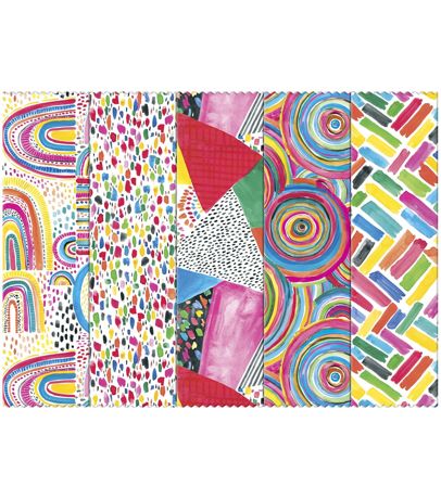 Fabric Editions Fabric Palette Assortment Rainbows 10"X10" 20 PC by Fabric Editions