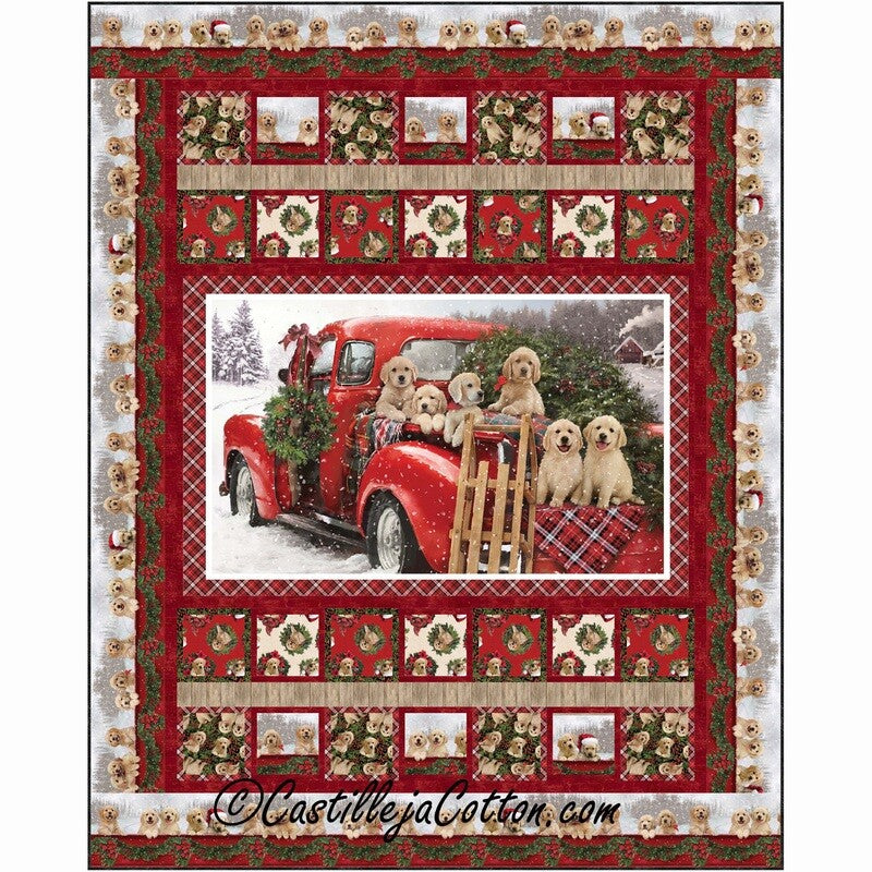 Santas Puppies Downloadable Pattern by Castilleja Cotton