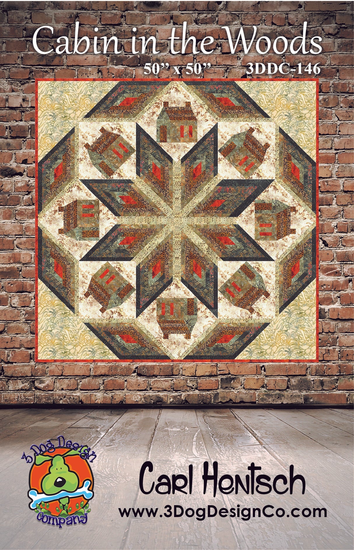 Cabins in the Woods Downloadable Pattern by 3 Dog Design Co Quilt Patterns