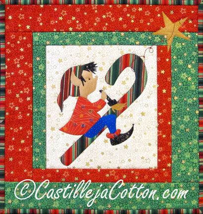 Painting the Candy Cane Downloadable Pattern by Castilleja Cotton