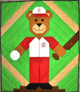 Baseball Bear Quilt Pattern by Counted Quilts