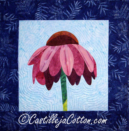 Solitary Cone Flower Downloadable Pattern by Castilleja Cotton