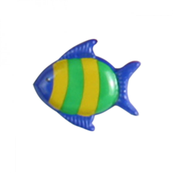 18mm Blue Novelty Fish Button