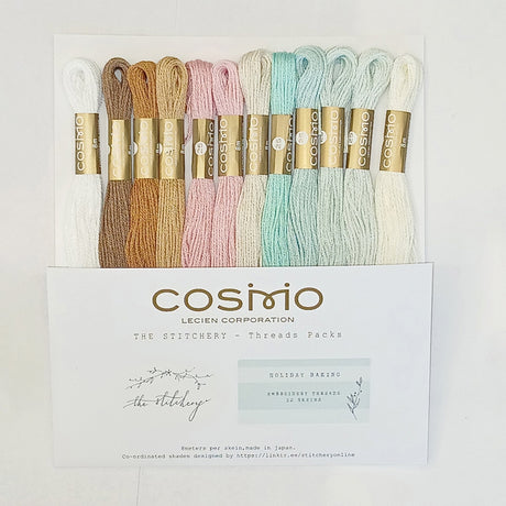 Cosmo Cotton Embroidery Floss Pack Holiday Baking 12 Colors by Lecien Japan, Inc.