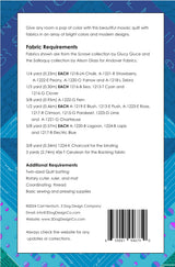Back of the Mosaic Stripe Downloadable Pattern by 3 Dog Design Co Quilt Patterns