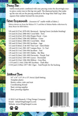 Back of the Shining Star Downloadable Pattern by 3 Dog Design Co Quilt Patterns