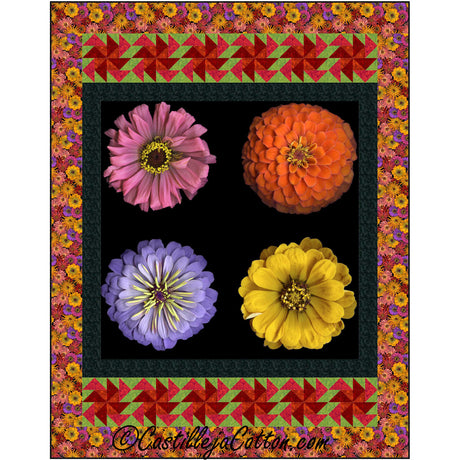 Pinwheel Flower Power Downloadable Pattern By Castilleja Cotton