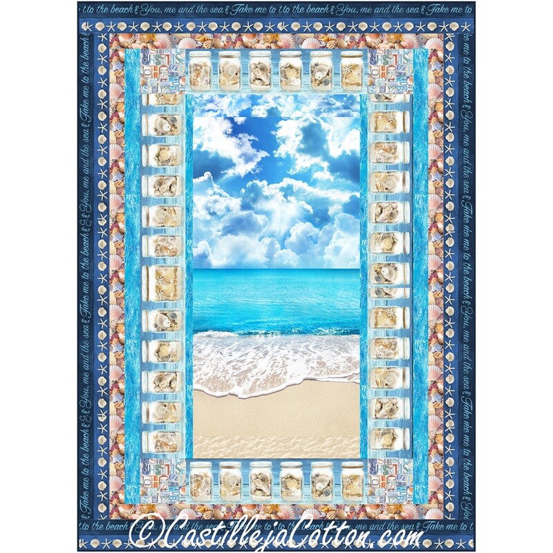 Seashells And Beach Downloadable Pattern by Castilleja Cotton